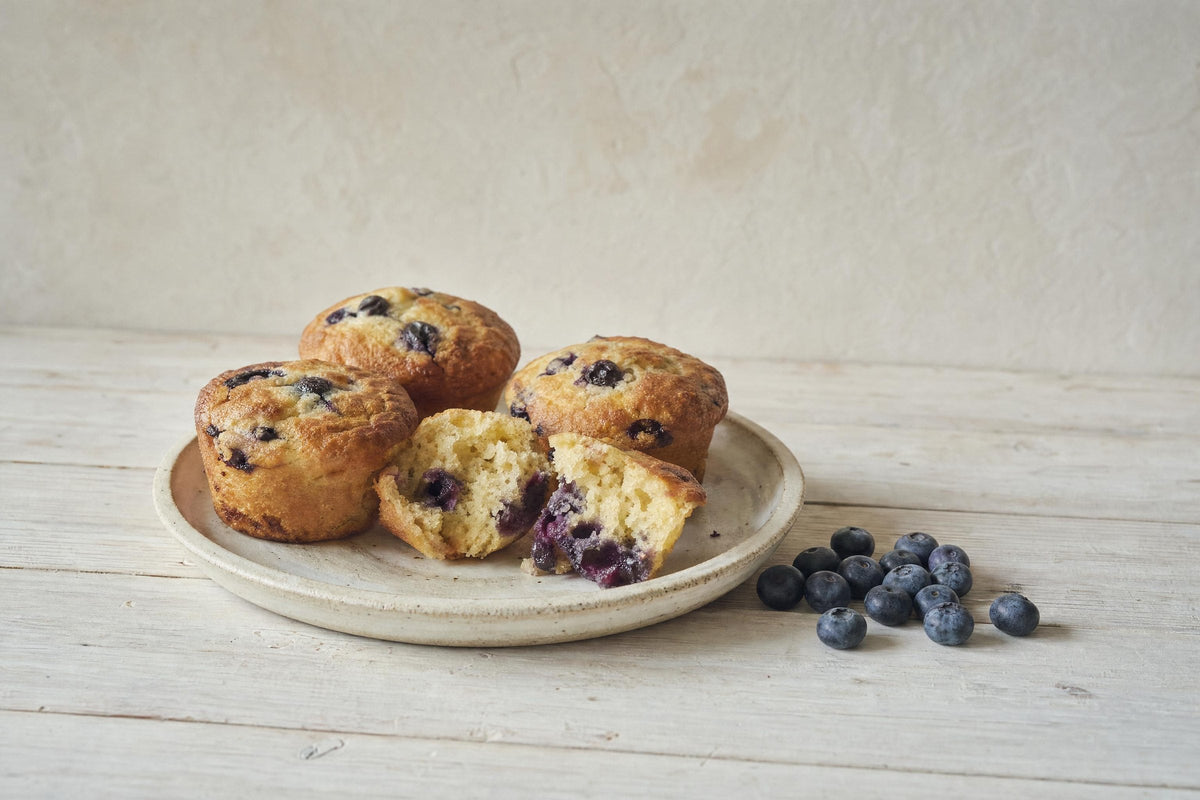 Eierlikör Muffins mit Blaubeeren