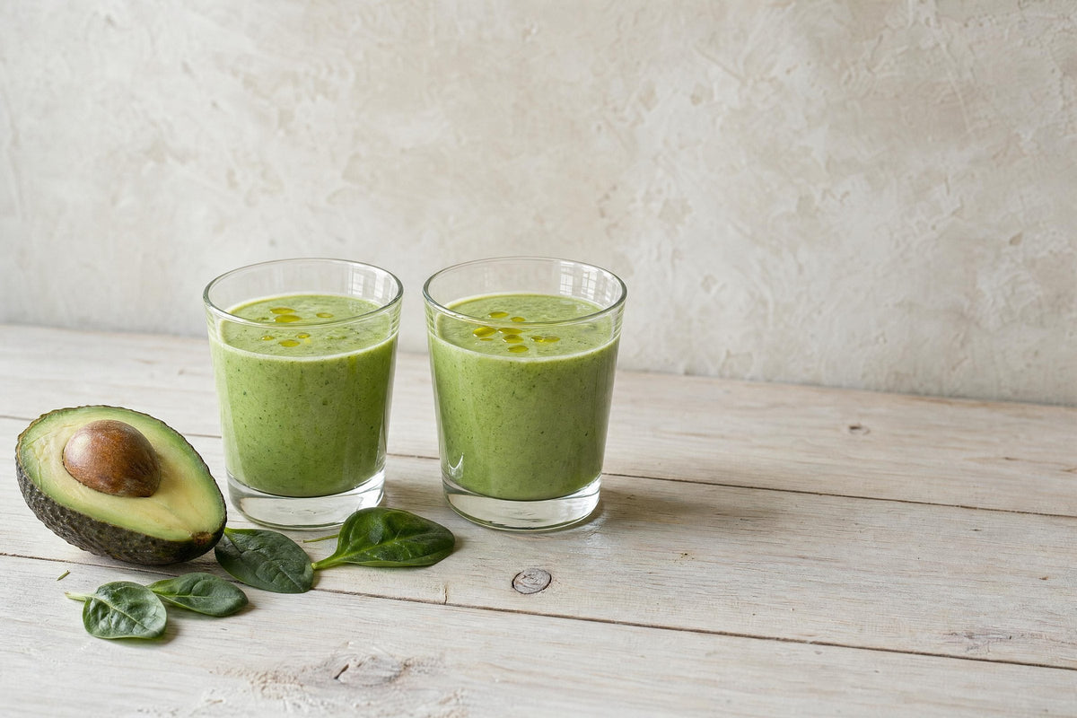 Grüner Smoothie mit Leinöl