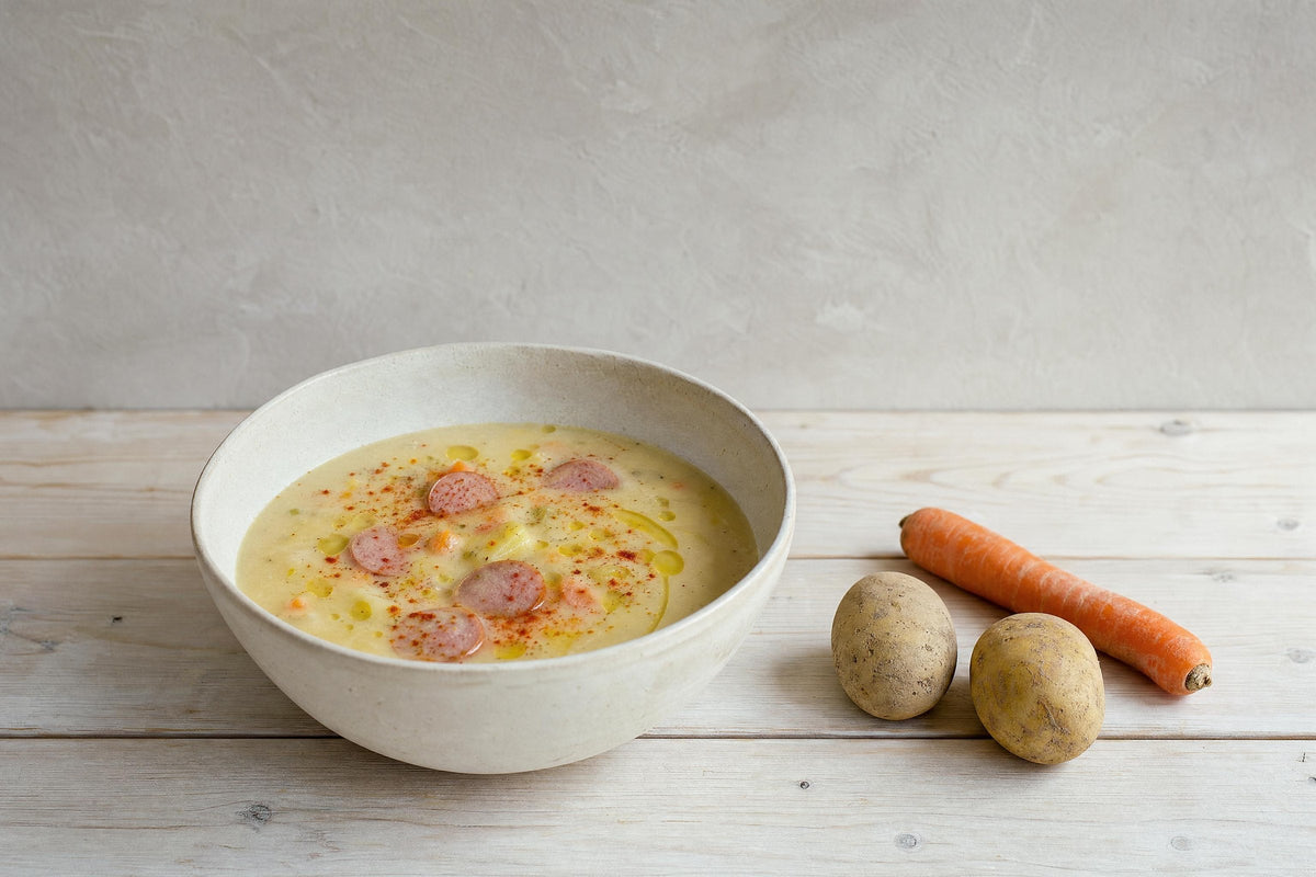 Kartoffelsuppe mit Leinöl