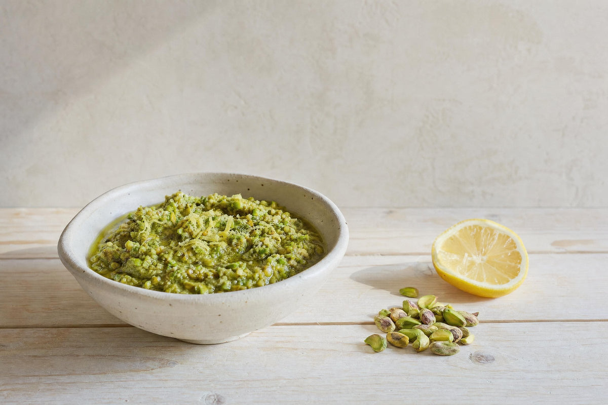 Pistazien Pesto mit Zitrone
