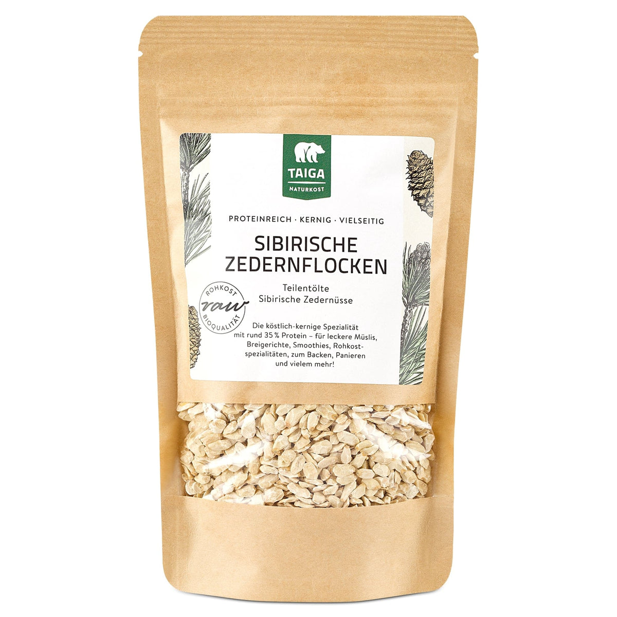 Sibirische Zedernflocken 250g Bio – TAIGA Naturkost