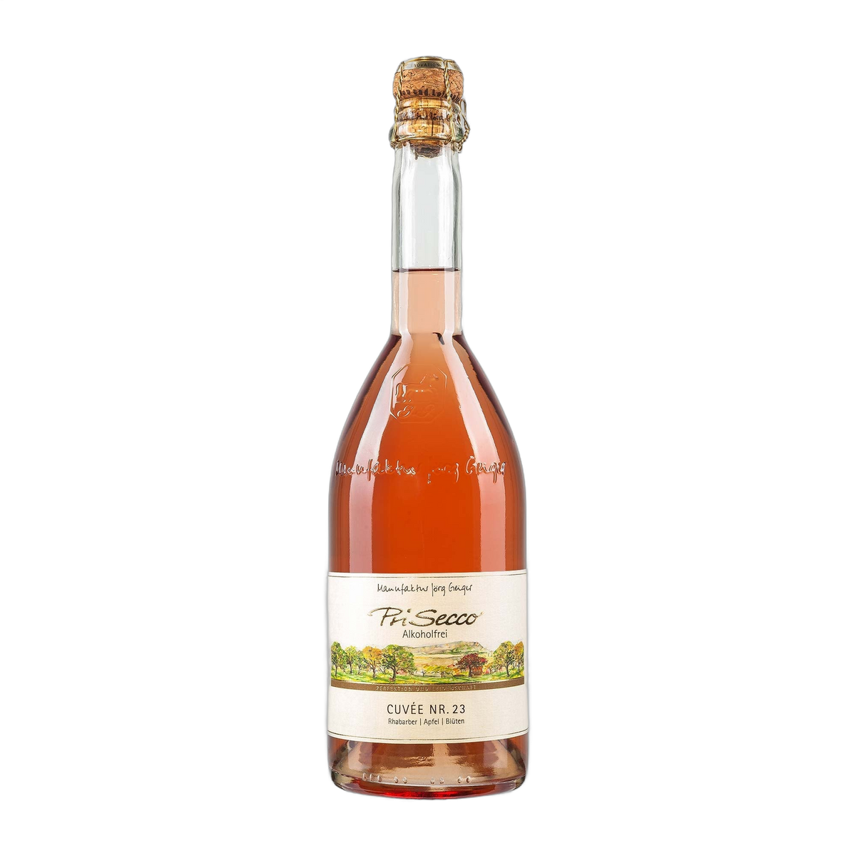 Manufaktur Jörg Geiger  Prisecco Cuvée Nr. 23  Rhabarber Apfel Blüten  alkoholfrei