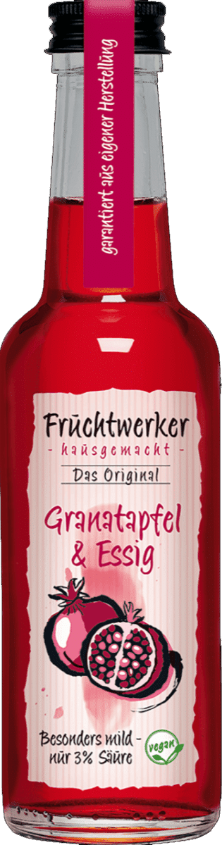 Granatapfel & Essig von Fruchtwerker – 250 ml Flasche