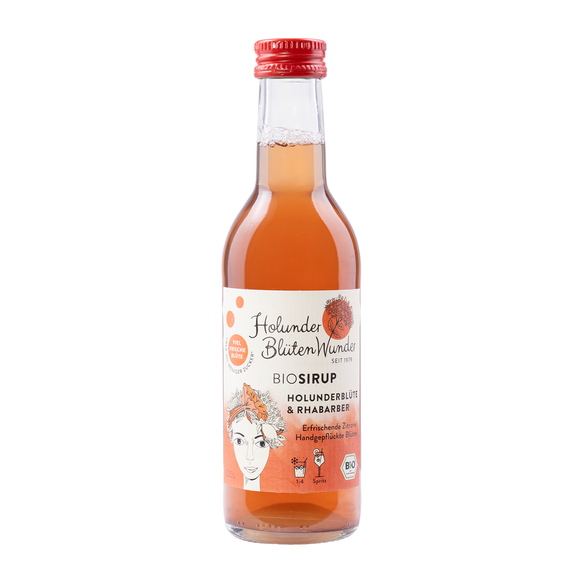 HolunderBlütenWunder Bio-Sirup Holunderblüte & Rhabarber 250 ml