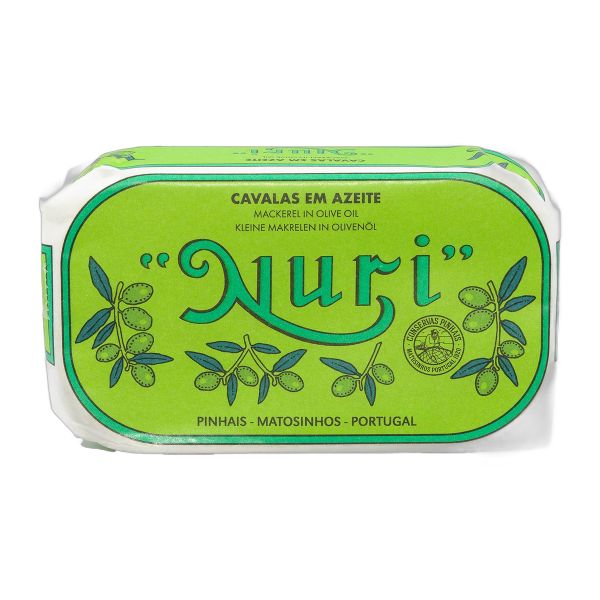 Kleine Makrelen in Olivenöl von NURI – 125 g Dose